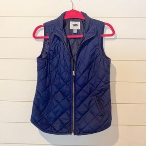 Old Navy Quilted Puffer Vest in Navy Blue XS